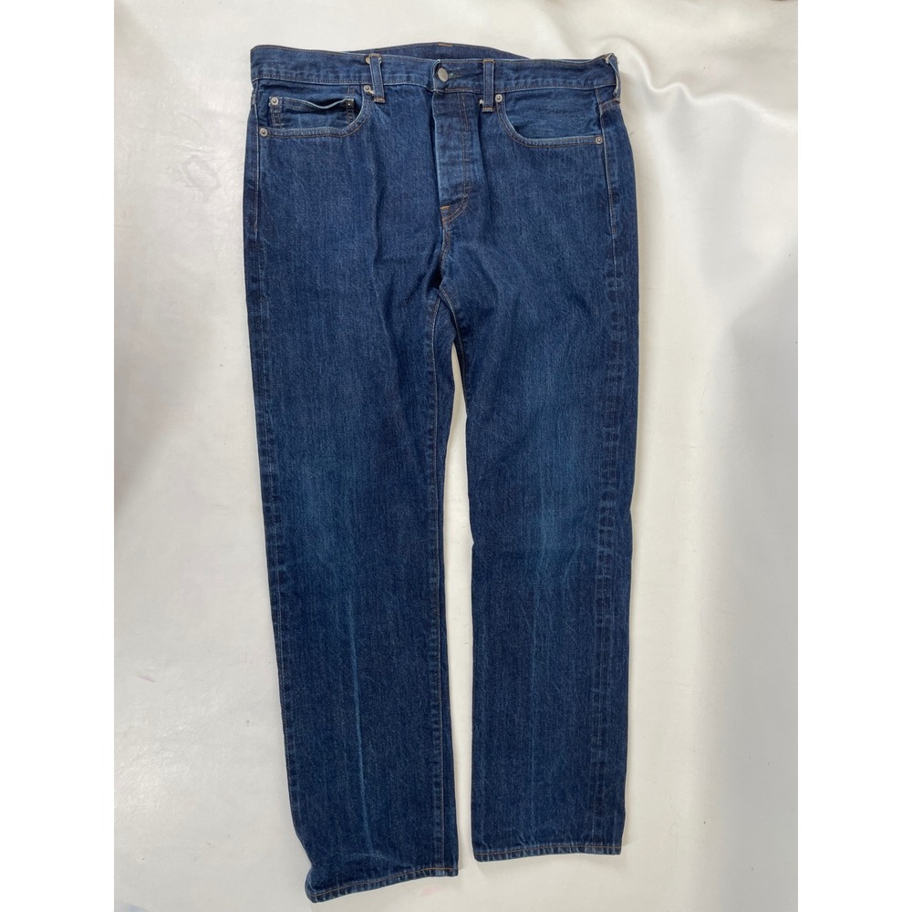 J.Crew 770 Straight Fit Jeans Mens 36x32 Dark Wash Button Fly Denim Pants